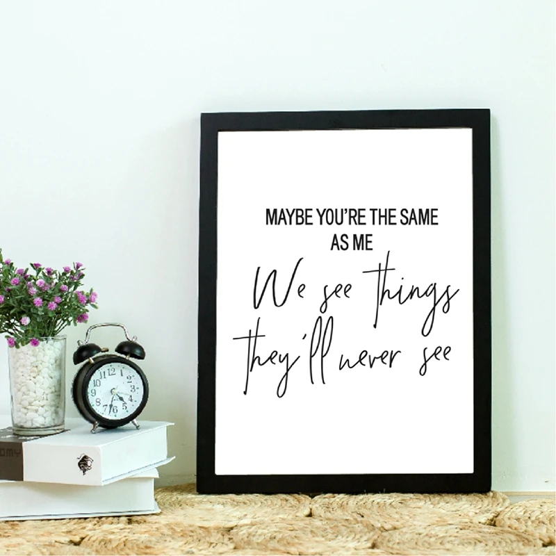 Live forever Oasis Print Lyric Typography Music Poster Fashion Wall Art Canvas Painting Picture for Living Room Decor Music Gift