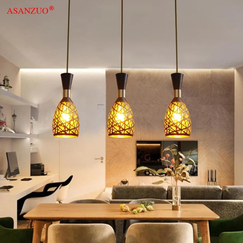 Black Gold hollow Metal Cage Pendant Lights Nordic Dining Room Hanging Lamp Bar Cafe creative Vintage light fixtures E27