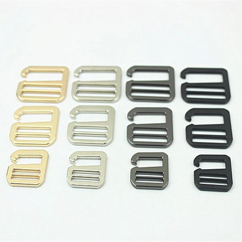1piece Metal 6-shaped Adjuster Buckle Tri-glider Hook Clasp for DIY Leather Craft Bag Backpack Shoulder Strap Belt