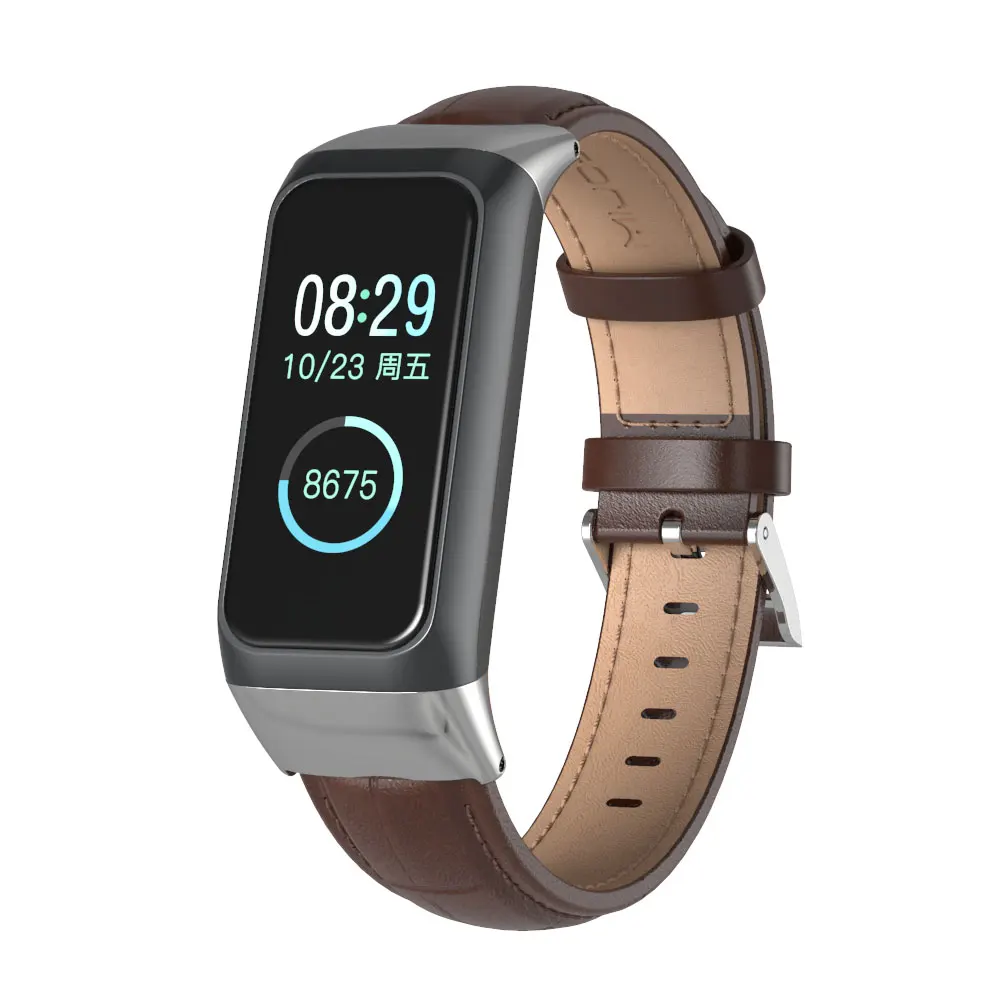 ل Huami Amazfit كور/الفرقة 2 حزام الأساور الذكية سوار Midong ساعة سيليكون/الجلود حزام المعصم استبدال الملحقات