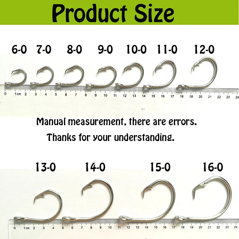 50-500 stücke Großhandel Edelstahl Stacheldraht Eyed Angelhaken Kreis Fisch Haken Thunfisch Köder Jig Einzigen Jigging Ozean Meer angeln Pesca – Detail 1