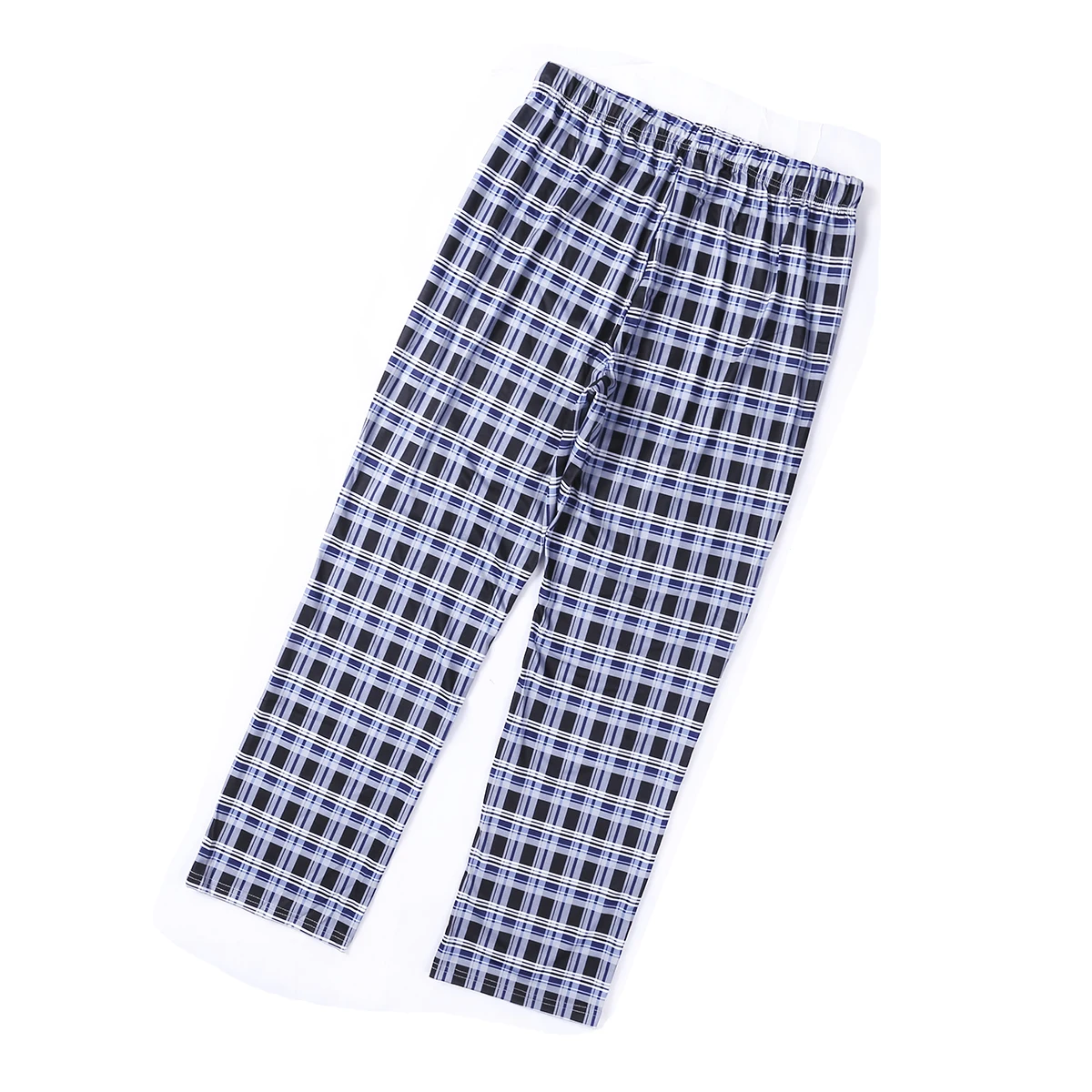 4 Colors Fashion Men Plaid Pajama Pants Male Loose High Waist Stretch Plaid Pajamas Homewear for Daily Sleep M-XXL