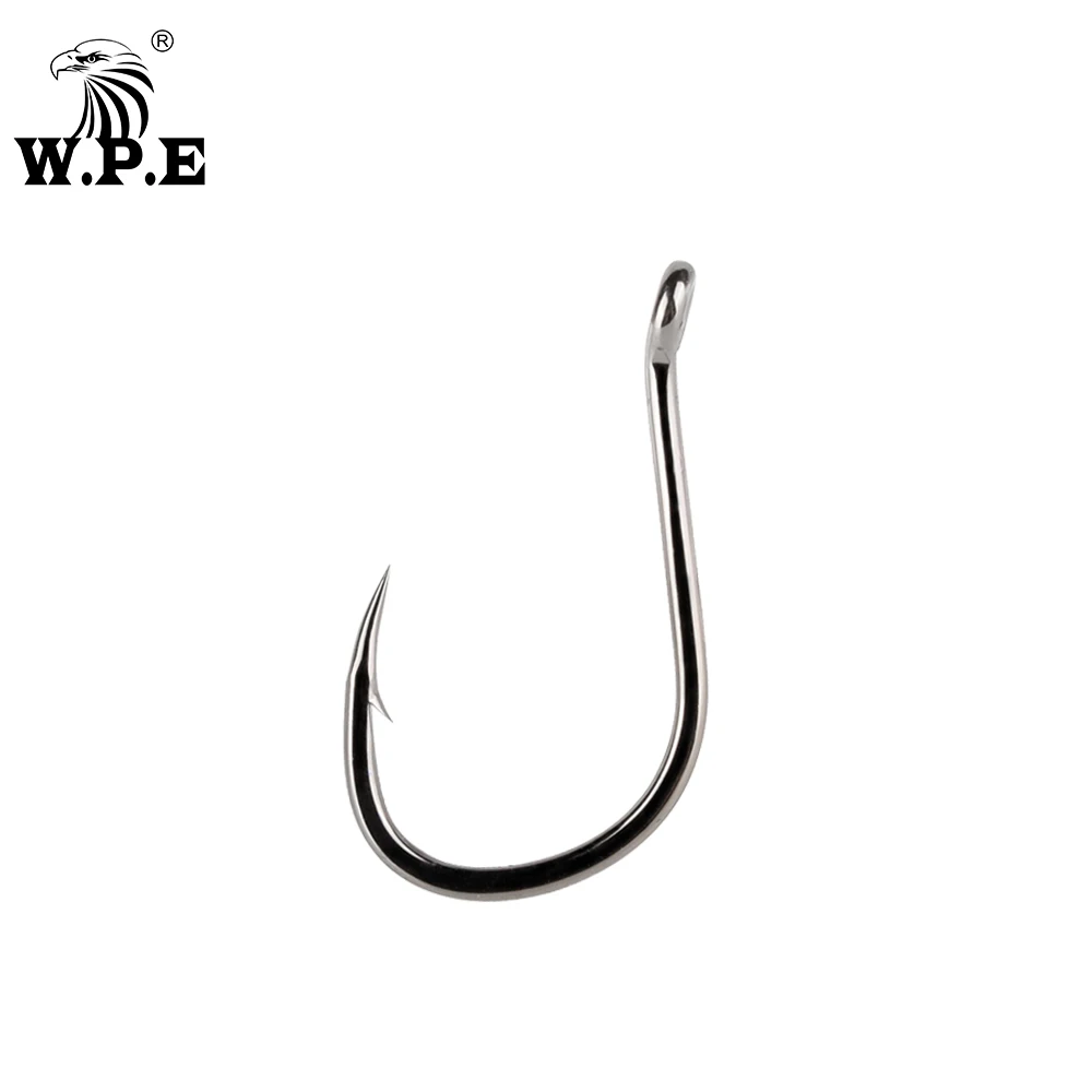 

W.P.E BKK 5packs/lot Fishing Hook 8#-15# High-Carbon Steel Barbed Fishhook Wide Gape Straight Hook Jig Carp Fishing Tackle Pesca