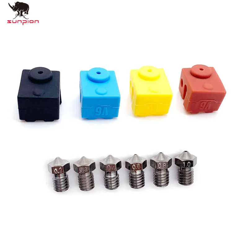 3d printe parts Stainless steel E3DNozzle 0.2/0.3/0.4/0.6/0.8/1mm M6 thread Nozzle for 3D Printer E3D 1.75MM Extruder Print Head