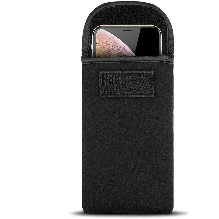 FSSOBOTLUN,For Xiaomi Black Shark 4 Pro/Mi 10S/Mi 11 Ultra/Mi 10 Ultra Black Elastic Soft Pouch Sleeve Phone Bag Case Cover