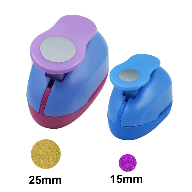 2pcs 2.5cm 1.6cm Petal Flower Circle Round Craft Hole Punch Set Scrapbooking School Paper Puncher EVA Foam Cutting Tool