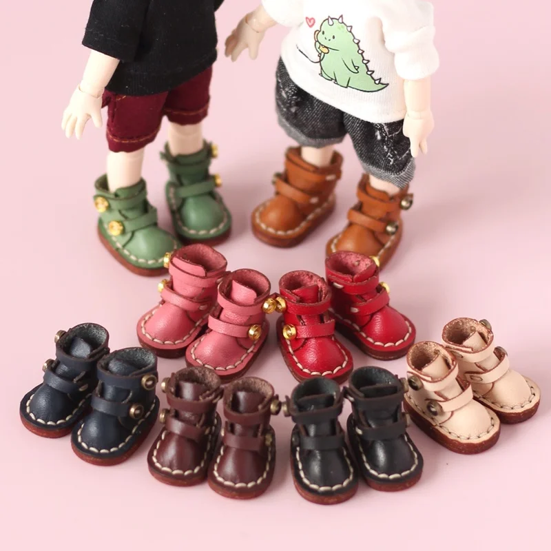 ob11 doll shoes fashion High boots cowhide shoes for obitsu11, holala boots, body9, GSC, DDF, YMY,1/12bjd doll accessories