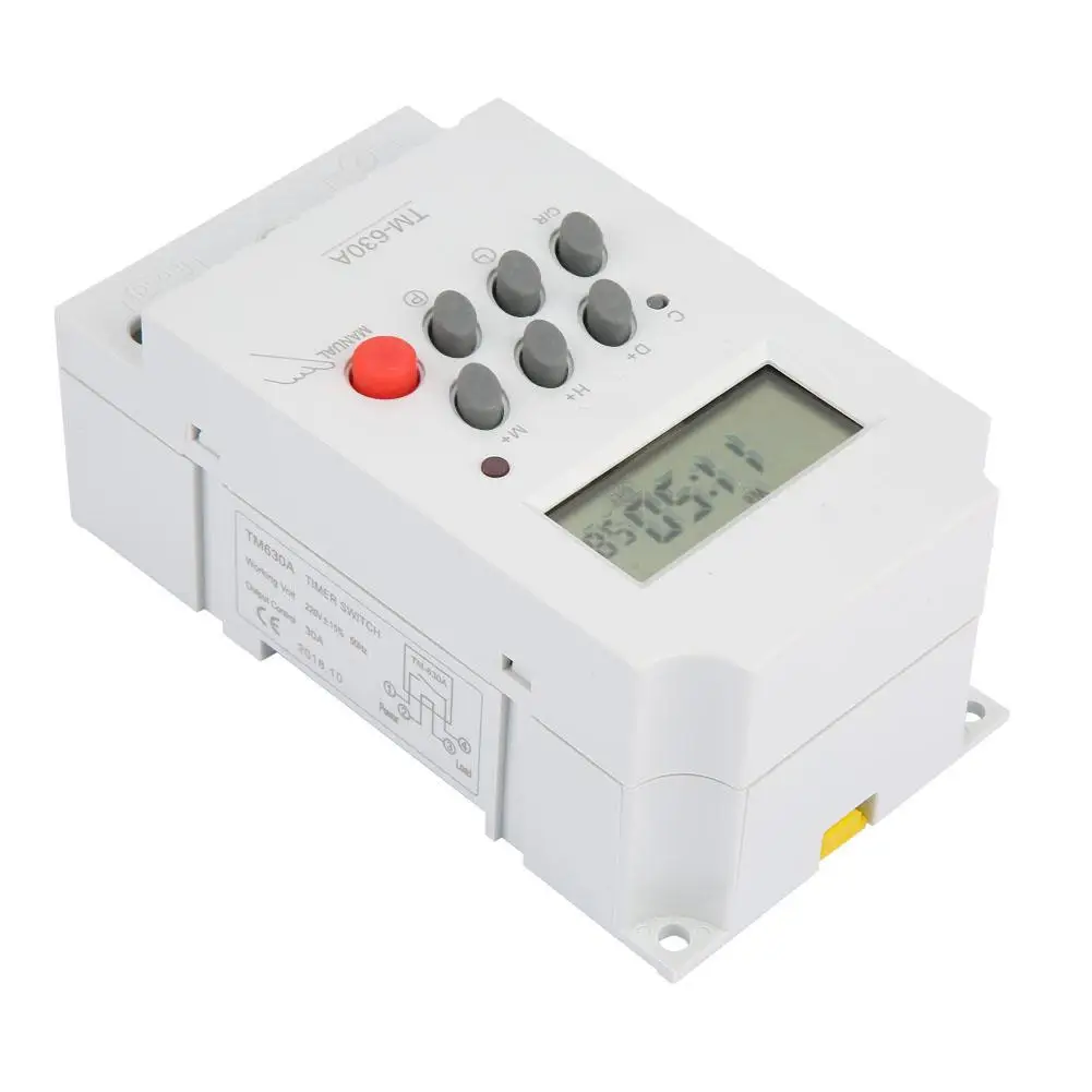 TM630A 12V DC/AC220V Mini LCD Digital Microcomputer Control Power Timer Switch