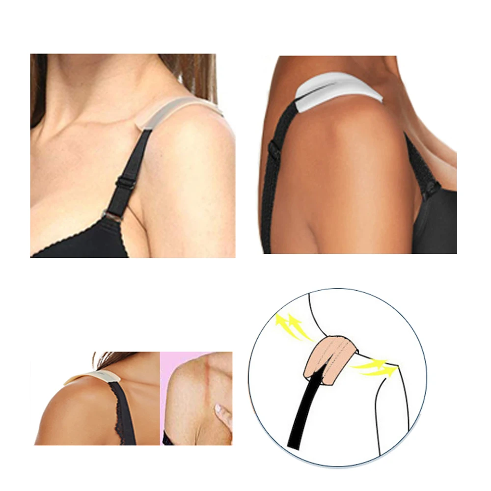 1Pairs Silicone Bra Strap Cushions Holder Non-Slip Comfort Shoulder Pads Bra Cushions Pads Sewing Accessories