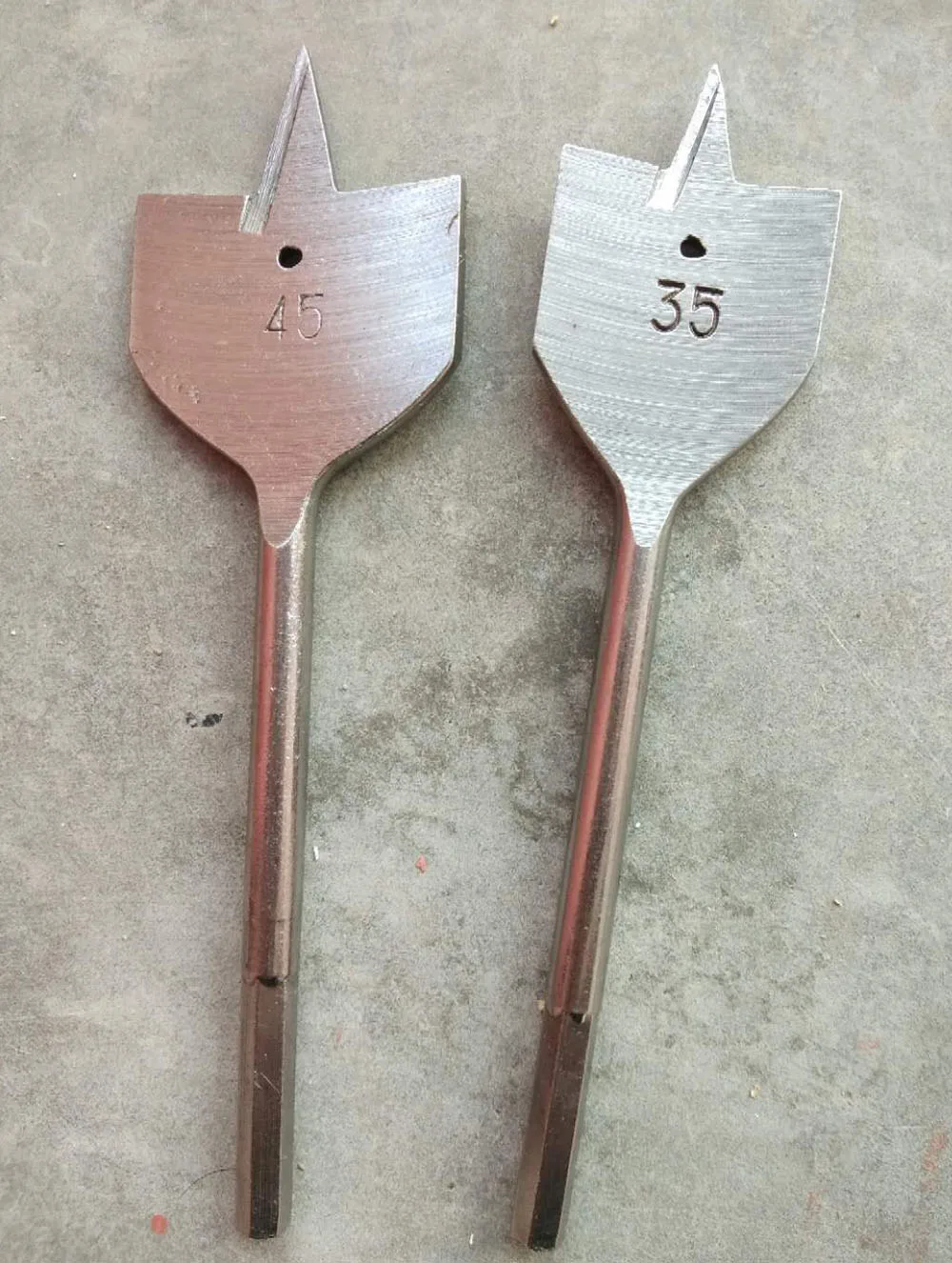 24 stücke Hohe qualität Flache Bohrer High-carbon Stahl Holz Flach Bohrer Set Holzbearbeitung Spaten Bohrer
