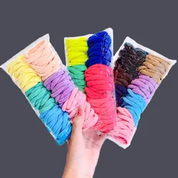 100/50/pack Girl Nylon Elastic Hair Bands 3.5cm Rubber Band For Hair Baby Crunchy Hair Tie Gum Ponytail Scrunchie Women Headwrap