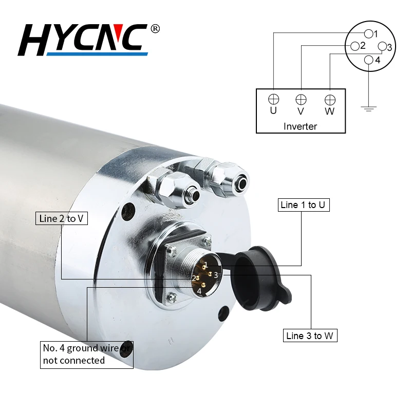 Imagem -04 - Hqd Cnc Eixo Motor 3.0kw Er20 Água-de Refrigeração do Eixo do Motor 220v380v d = 100 mm Carpintaria para Fresagem Cnc Máquina de Gravura