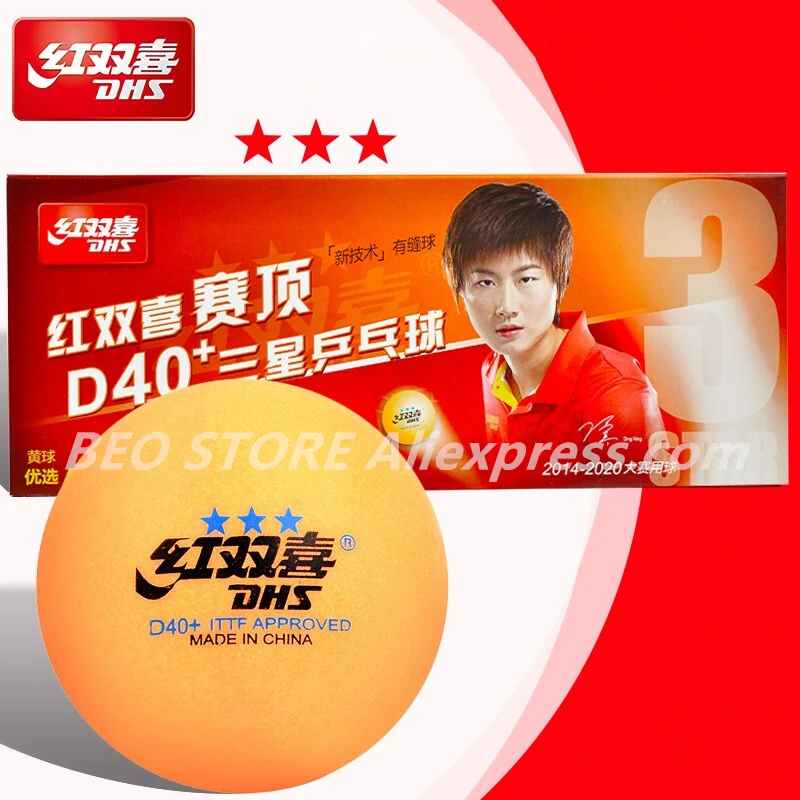 DHS 3 Star D40 + pallina da Ping Pong 3 stelle nuovo materiale ABS espanso Poly Plastic Original DHS Ball palline da Ping Pong a 3 stelle