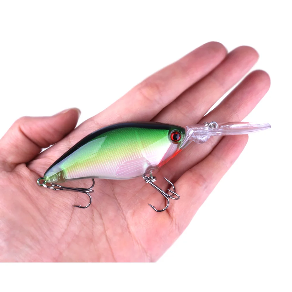 HENGJIA Floating Deep Diving Crankbait Fishing Lures 17.8g/105mm Lifelike Wobblers With 6# Owner Hooks peche isca artificial