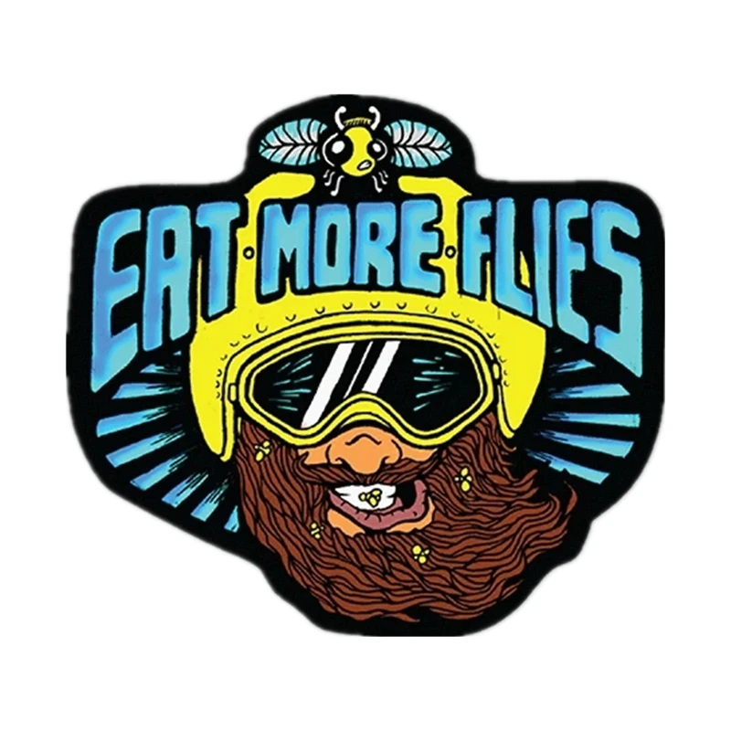 

S40542# Various Sizes Funny Self-adhesive Decal Eat More Flies Car Sticker Waterproof Decors on Motorcycle Bumper Rear Window