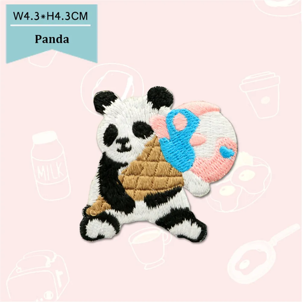 AHYONNIEX Patches On Clothes Sticker Cute Notebook Stripes Embroidered Patches For Clothing Iron On Patch For Baby Clothes
