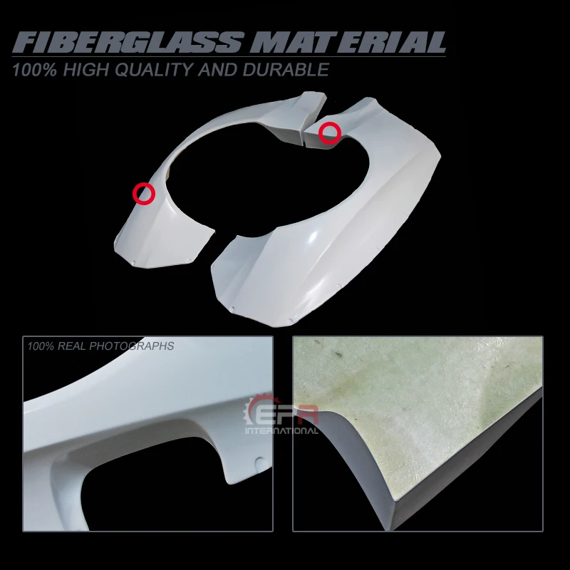 Car-styling PD Style Fiberglass Wide Body Rear Fender FRP Fiber Glass Wheel Arch Flare Cover Tuning Body Kit Fit For BMW E92 M3