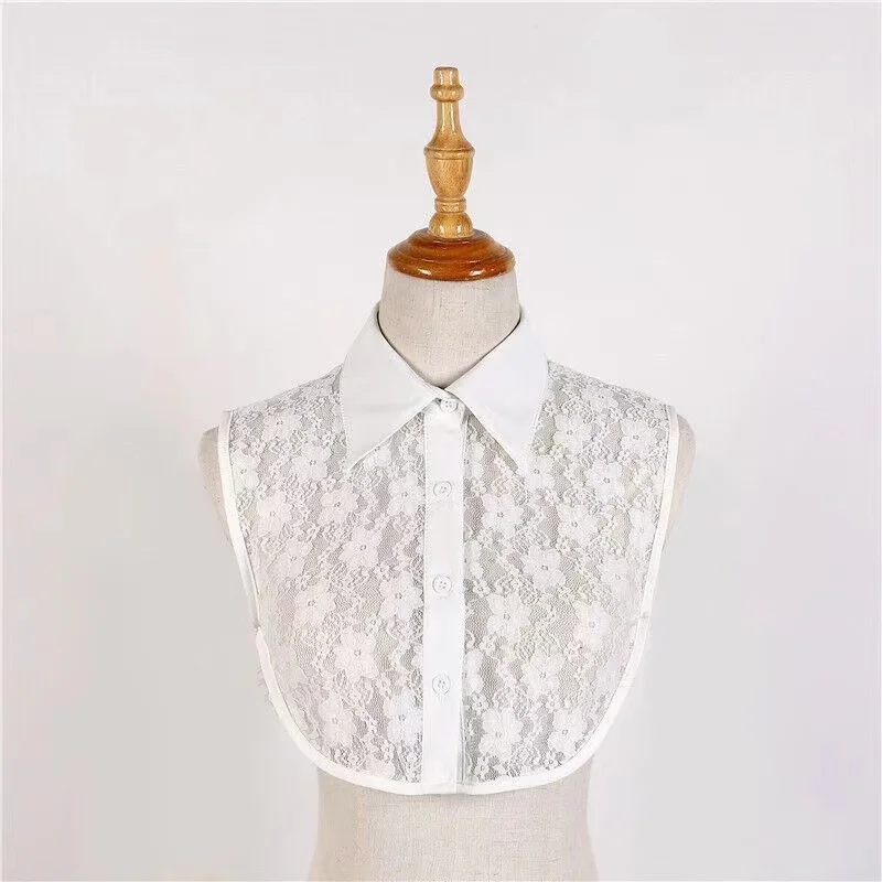 cuello camisa falso lace fake collar shirt women detachable collars white and Black Blouse Accessories