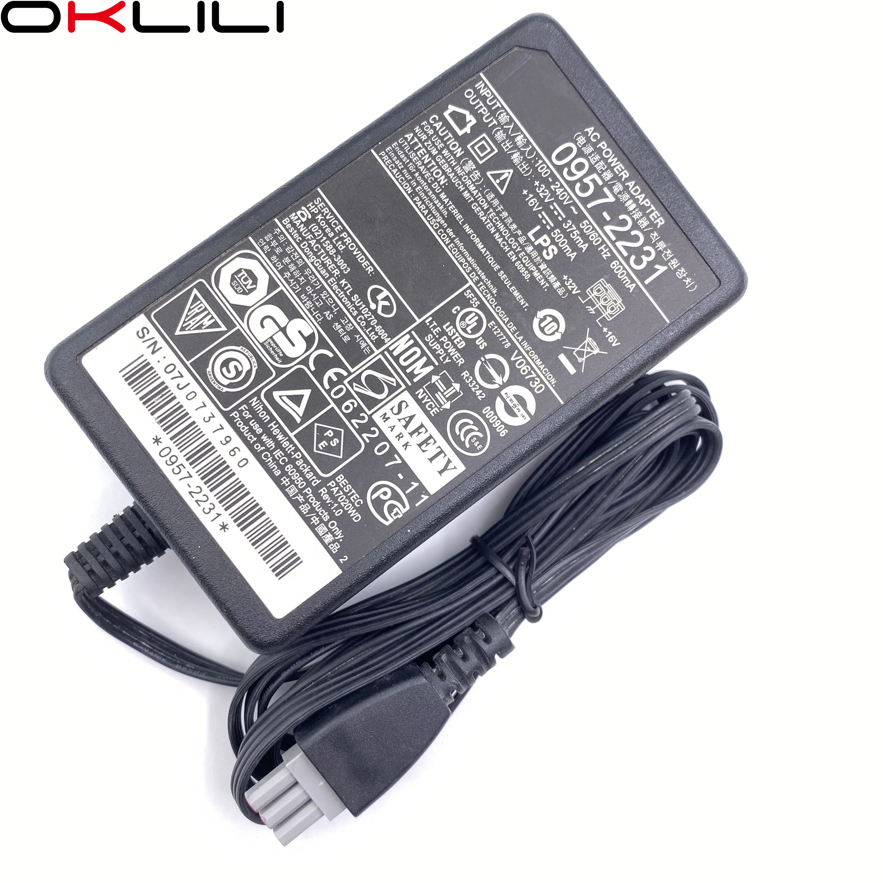 0957-2231 AC Adapter Charger Power Supply 32V 375mA 16V 500mA for HP D1420 D1430 D1460 D2430 D2460 F2120 F2140 F2240 F2280 F2290