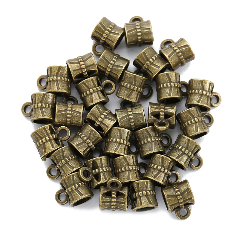 40 pcs 9 color Zinc Alloy Bead DIY European big hole metal connector Beads Fits Charm Bracelets Necklaces Pendants making