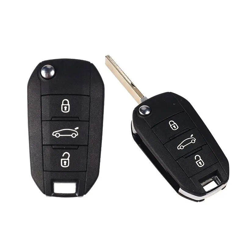 Genuine 3 Buttons 4A Chip Remote Flip Key Folding Car Key 433MHz HUF8435 For Peugeot 308 4008 Citroen Aircross C3 C5 C6