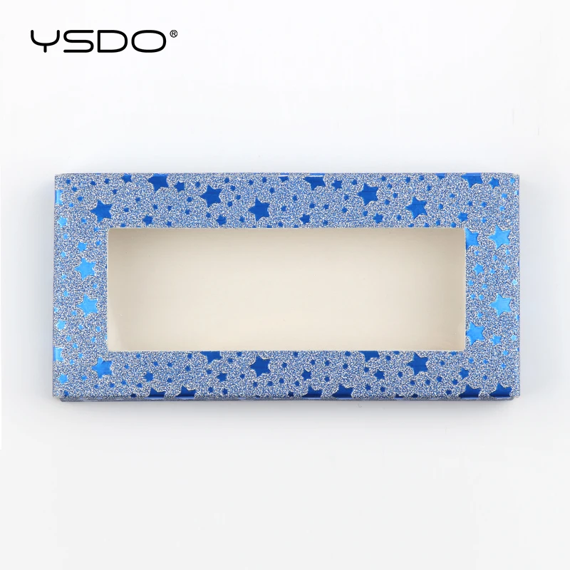 Wholesale 50 Pieces Paper Eyelash Boxes Glittering Box Mink Eyelashes Case Makeup False Lashes Box In Bulk Cilios Packaging