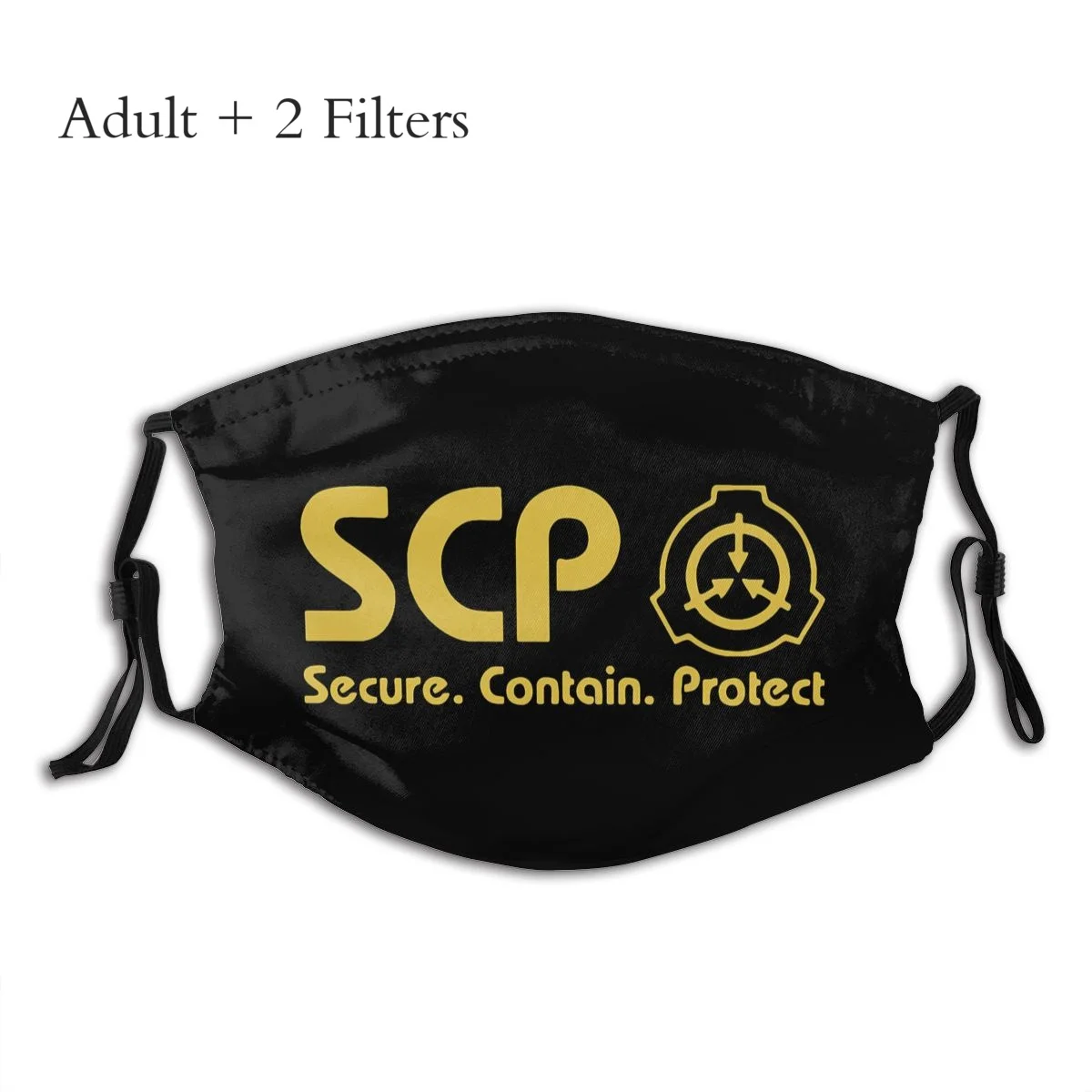 

SCP Foundation Fictional Organization Mouth Mask Golden Mascarilla Wasbaar Special New Design With PM2.5 Filters