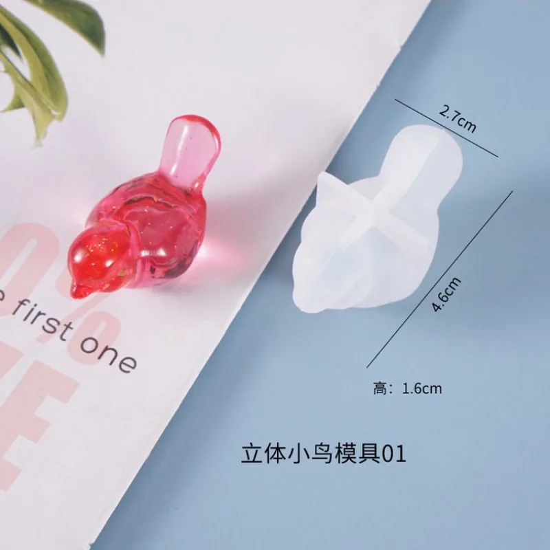 Transparent Bird/Lucky bag/bear Diy Epoxy Charm Making Mould Fondant resin molds for jewelry