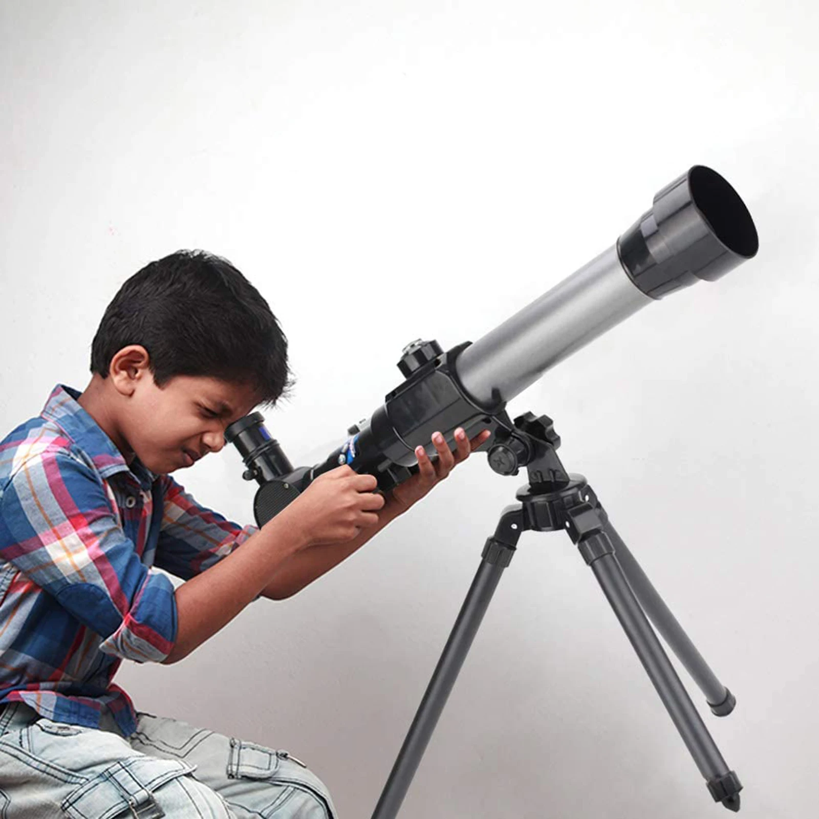 Portable Travel Telescope for Kids, Starter Scope, Astronomical Refractors, Telescopes with Adjustable Tripod, 50mm