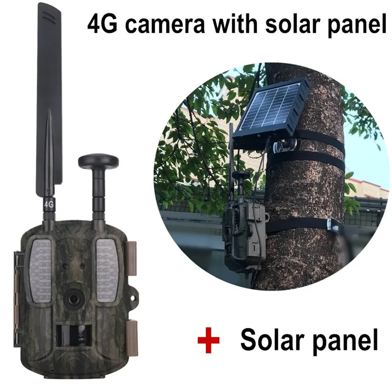 Photo Trap Hunting camera 4G With 8000mah Solar Panel HD Video GPS Wildlife Trail Camera BL480L-P