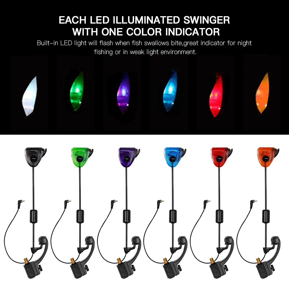 Fishing Swinger Fishing Alarm LED Bite Indicator Illuminated Swinger Fishing Tackle Durable Fish Tools