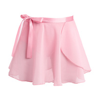 Kids Girls Ballet Skirt Dance Basic Classic Chiffon Mini Pull-On Wrap Skirt Ballerina Costume Dance Gymnastics Leotard Skirts