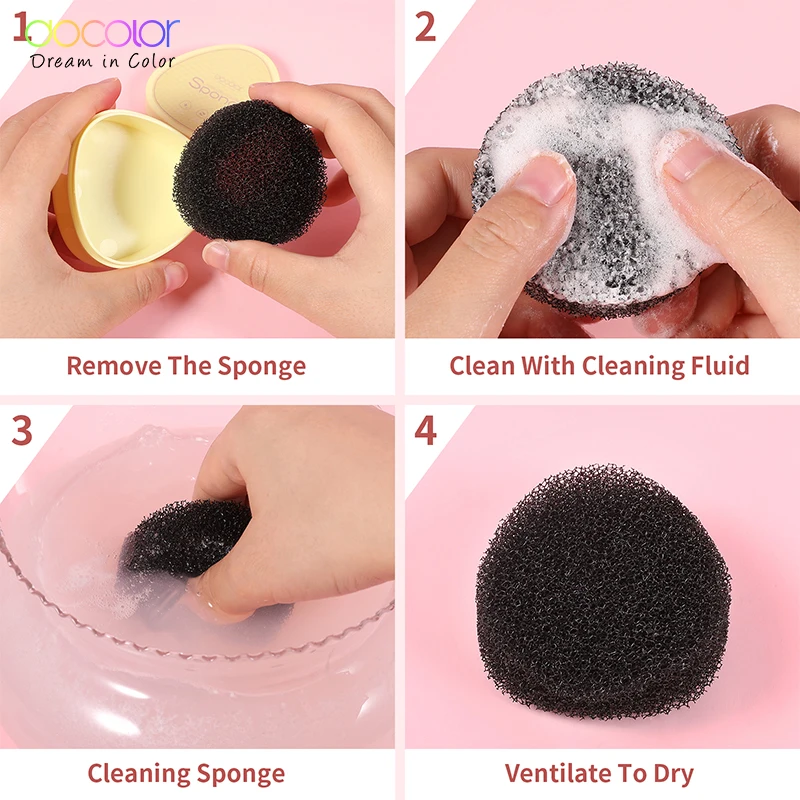 Docolor Makeup Brush Quick Cleaner Make Up Washing Brushes Cosmetic Remover Sponge Brush Cleaner Box Scrubber Board Tool