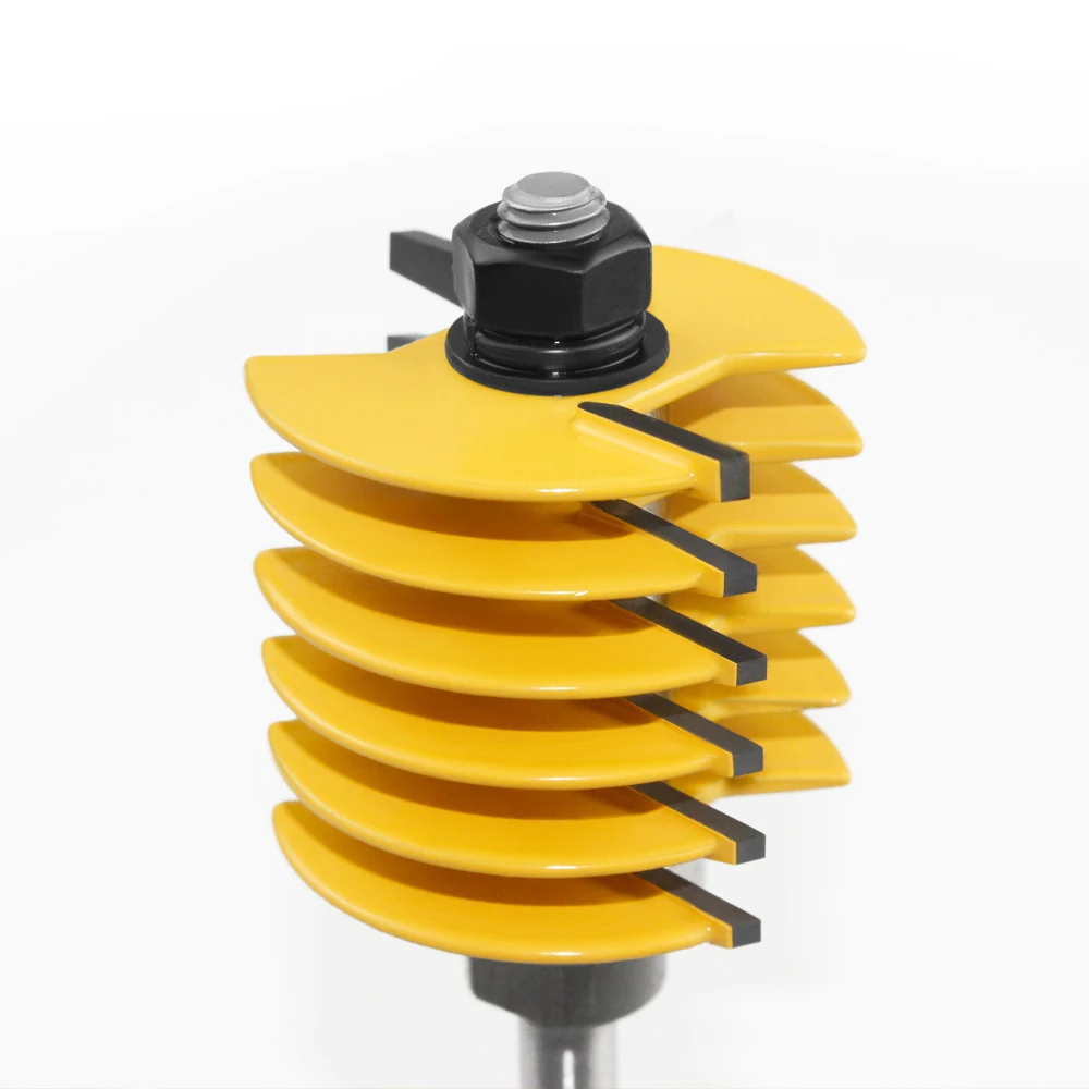 LAVIE Bit Router jari bisa disesuaikan, 1 buah 8mm 12mm 1/2 "Shank baru 2 gigi sendi Tenon Cutter kelas industri untuk alat kayu