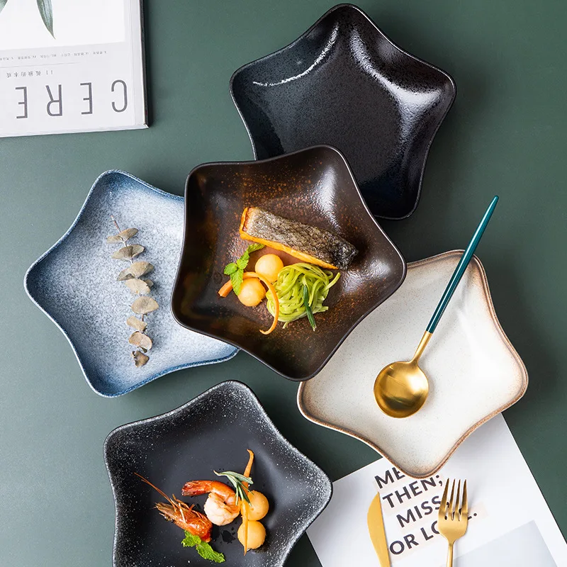 LingAo-Japanese Deep Caliber Salad Plate, Ceramic and Creative