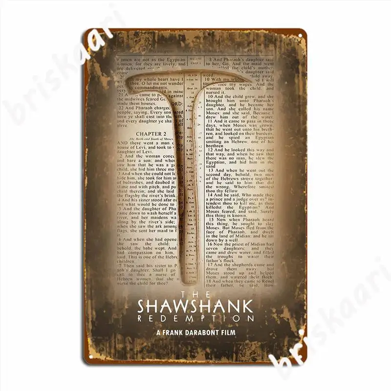 The Shawshank Redemption Poster Metal Plaque Wall Pub Living Room Custom Wall Decor Tin Sign Posters