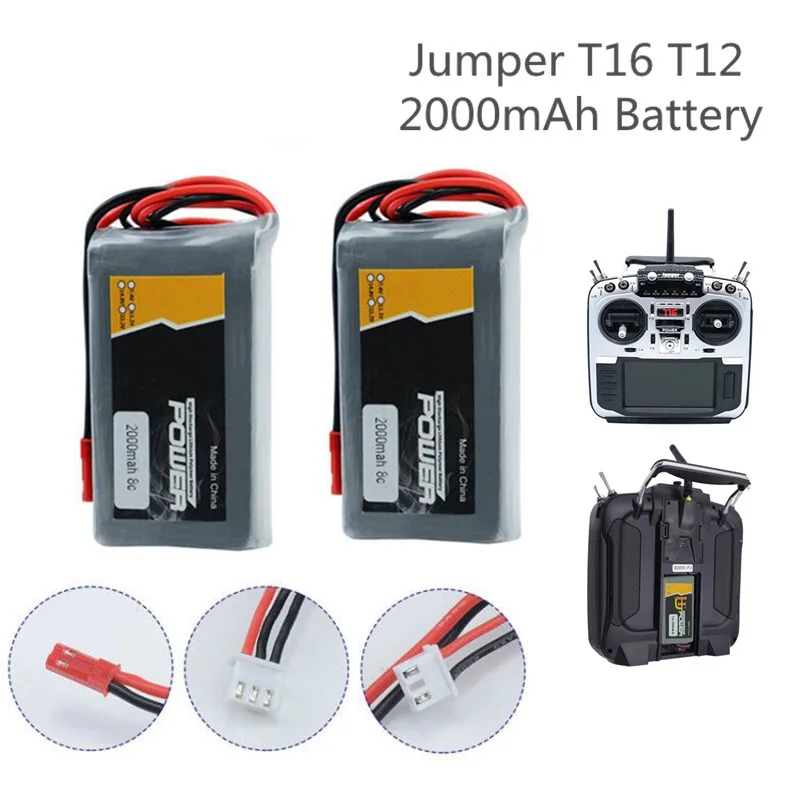 

Аккумулятор Lipo для Jumper T16 T12, многопротокольный радиопередатчик с открытым исходным кодом, Аккумулятор 7,4 В, 2S, 7,4 В, 2000 мАч