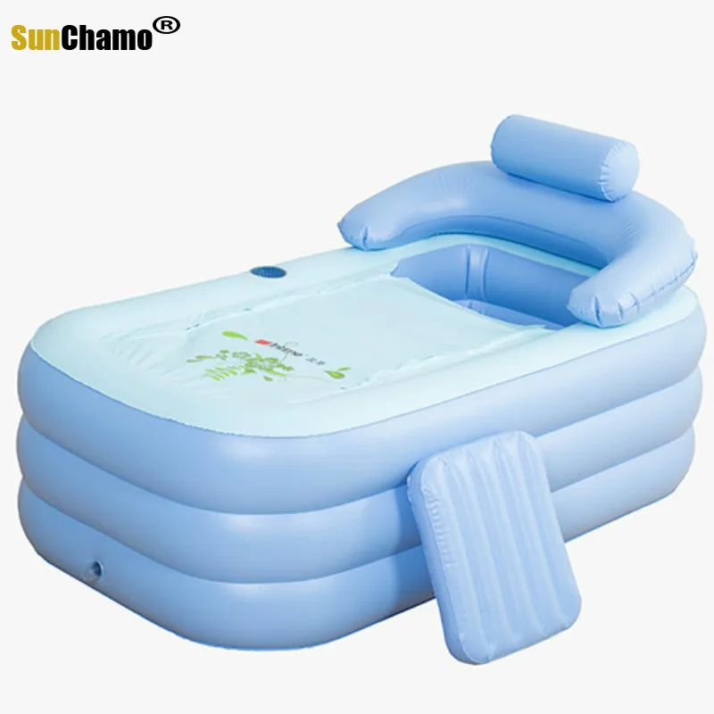 2022 Fashion 160*84*64cm Fold-able Inflatable Bath Tub PVC Adult Bathtub Air Pump Household Indoor Outdoor Inflatable Bathtub