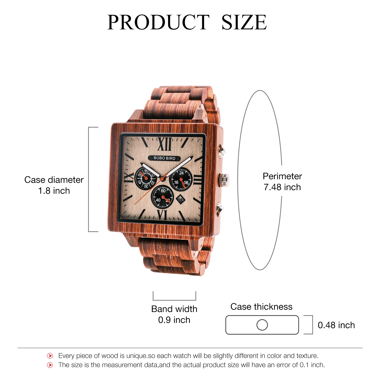 BOBO BIRD Wood Chronograph Men Watches zegarek meski Stopwatch Man Ebony Wood Calendar Wristwatches in Wooden Gift Box Dropship