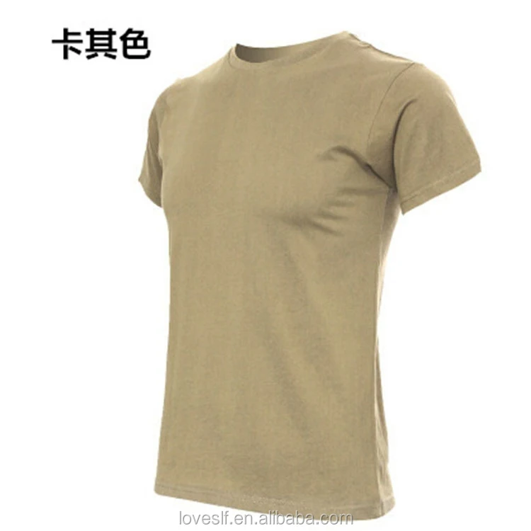 Solid O Neck Tactical Cotton Army Man t shirts Short Sleeve Clothes