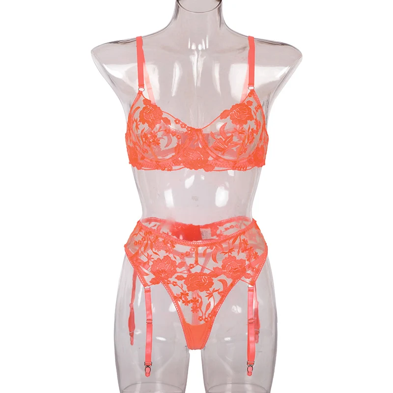 The new, Sutia e Calcinha Conjunto Roupa interior feminina Renda lingerie 3 Copo Aberto ver atraves de ,underwear