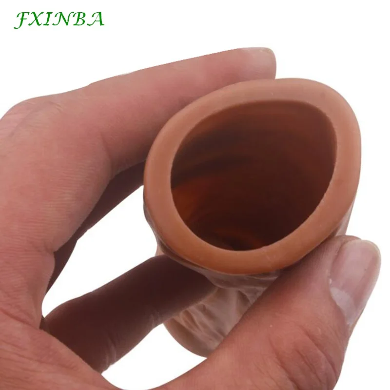 FXINBA 14/16/18/20cm Realistic Penis Sleeve Extender Cock Sleeve Dick Enlargement Delay Ejaculation Reusable Condom Men Sex Toys