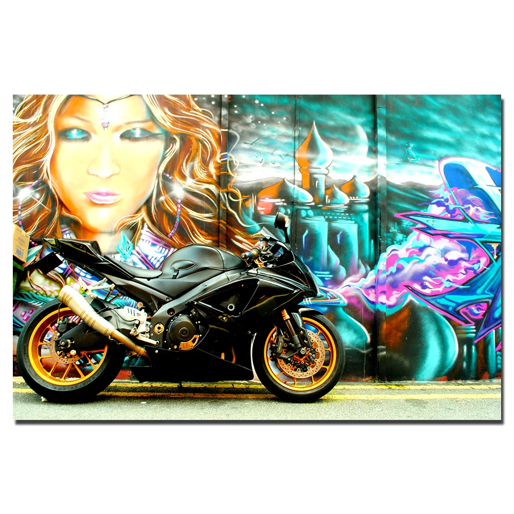 Suzuki GSXR Superbike Picture Wall Art Poster Canvas Prints Painting for Living Room Decor