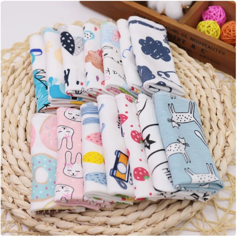 5Pcs Cotton Newborn Bathing Towels Saliva Towel Baby Washcloth Handkerchief 54DA