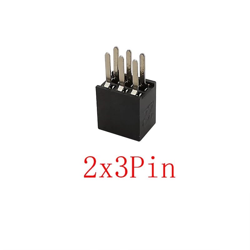 10Pcs Black 1.27 mm Pitch Double Row Female Pin Header Socket Straight Strip 1.27mm Pinheader PCB Board Connector 2x3Pin-2x50Pin