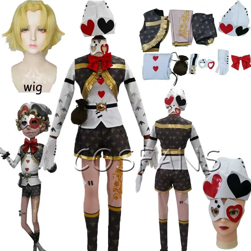 

Game Identity V Cosplay Costumes Survivor Mike Morton Acrobat Cosplay Costume Sparrow Skin Uniforms Clothes Suits Full Sets wig