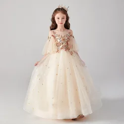 Girl First Communion Dresses for Teen Girls Elegant Pageant Ball Gown Kids Wedding Bridesmaid Prom Dress Children Flower Robe