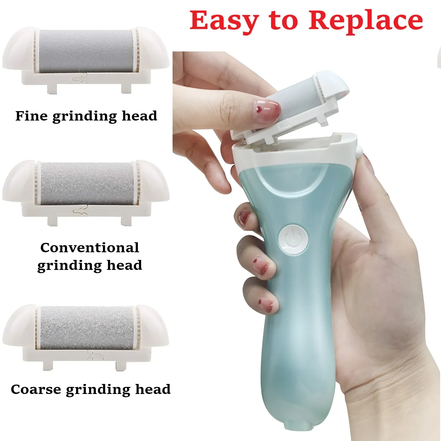 3/6PCS Foot Care Tool Heads Pedi Dead Hard Skin Callus Remover Refills Grinder Replacement Rollers File Feet Care Tool