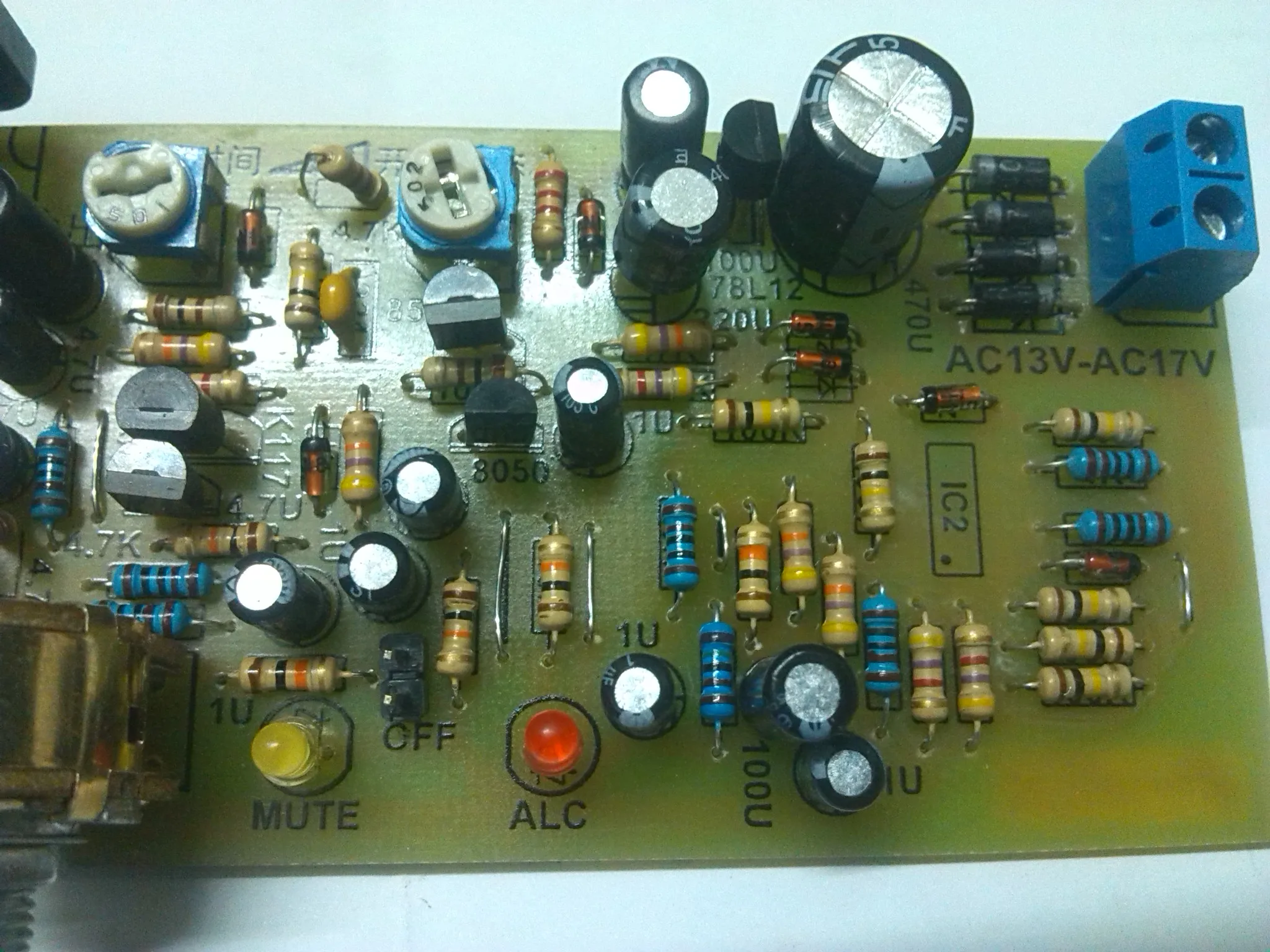 Placa de circuito estabilizador de voltaje automático, superlineal, nivel de volumen ALC Regulación de voltaje con acción estable