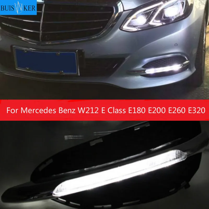 

1 Set DRL Daytime Running Lights Turn Yellow Signal Light For Mercedes Benz W212 E Class E180 E200 E260 E320 2014 2015